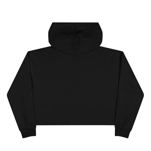 Heart Barbell with Pulse Crop Hoodie | Fitness Gym Workout Apparel