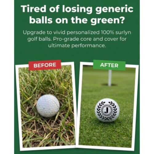 Golf Balls - Wreath Leaves Golf Balls, Beautiful Designs. Multiple Designs Golf Ball for Gifts & Accessories. Includes Balls,Towel,Divot. 12 Pack