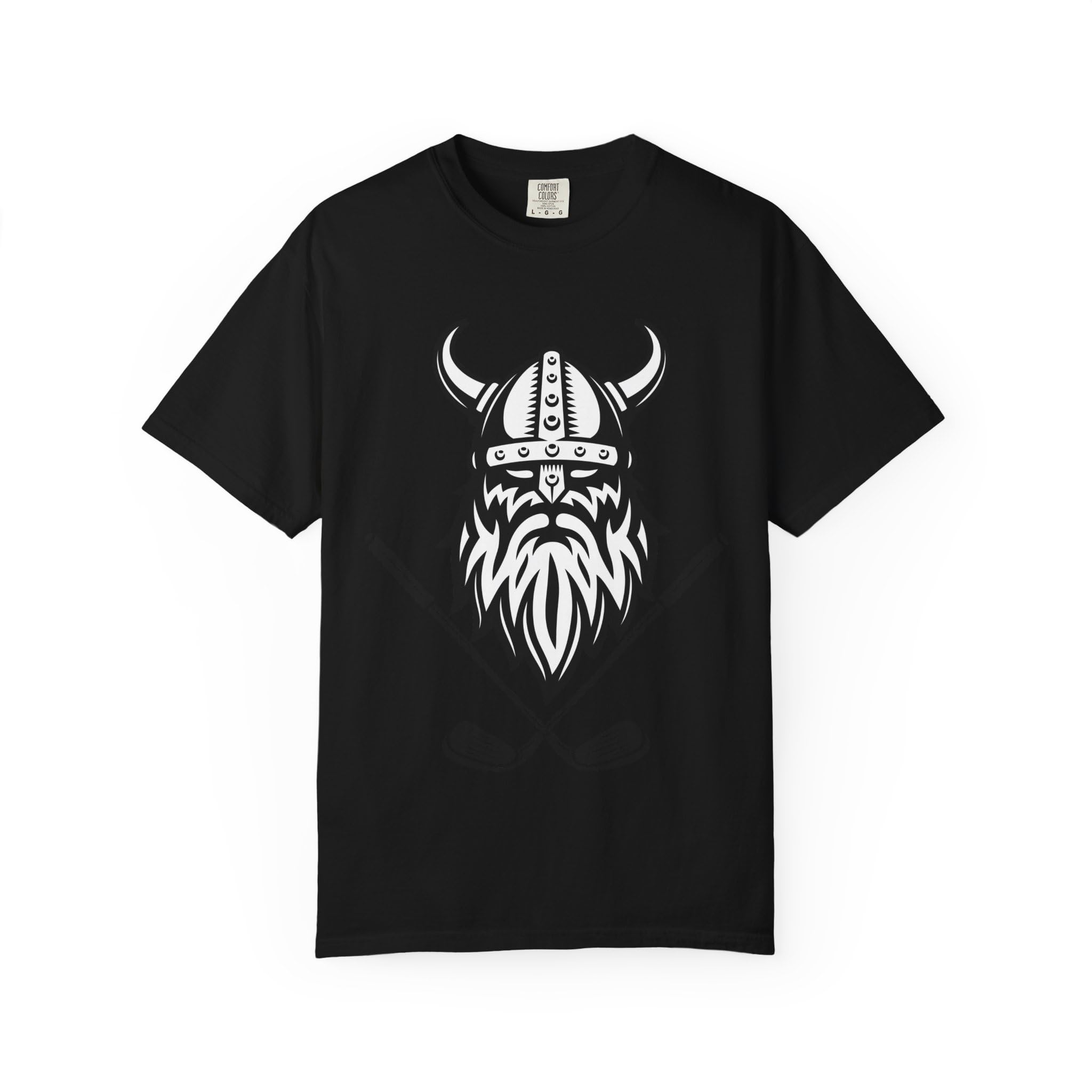 Viking Skull with Crossed Golf Clubs T-Shirt | Golf Viking Tee