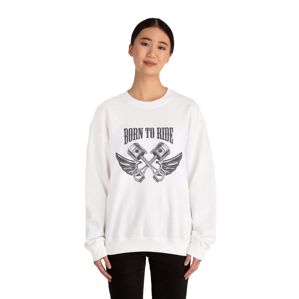 Born to Ride piston wings Sweatshirt | Motorcycle biker crewneck
