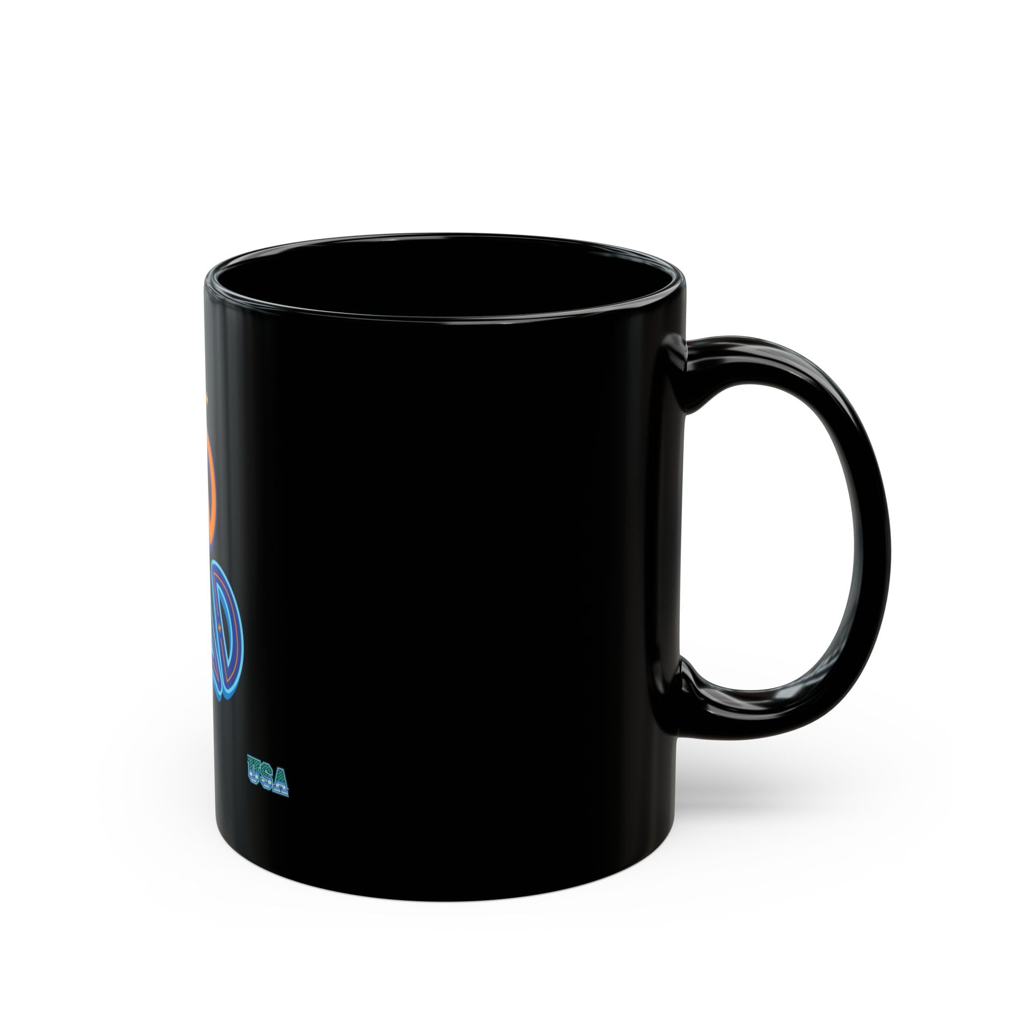 Rad Dad mug | Black ceramic coffee mug, 11oz or 15oz