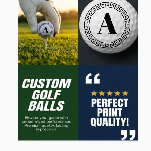 Golf Balls - Greek Ring Golf Balls, Beautiful Designs. Multiple Designs Golf Ball for Gifts & Accessories. Includes Balls,Towel,Divot. 12 Pack