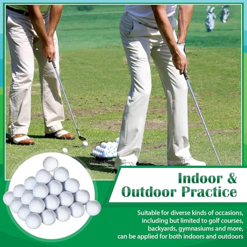 50 Pcs Practice Golf Balls Bulk 45g Solid Rubber Golf Training Balls High Bounce Performance for Hit Away Swing Driving Range Indoor Outdoor Training Balls