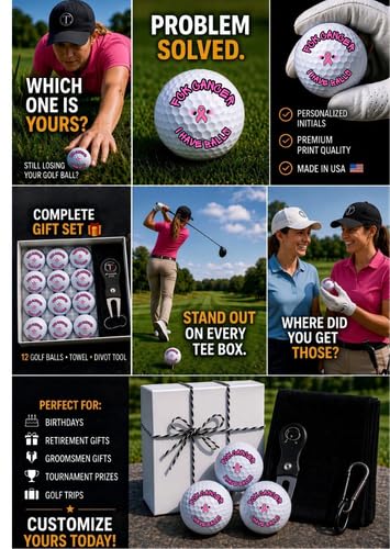 FCK Cancer Personalized Golf Balls, 12-Pack