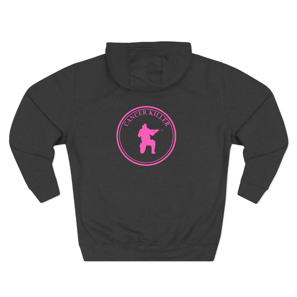 Cancer KLR silhouette hoodie | Pink cancer awareness hoodie