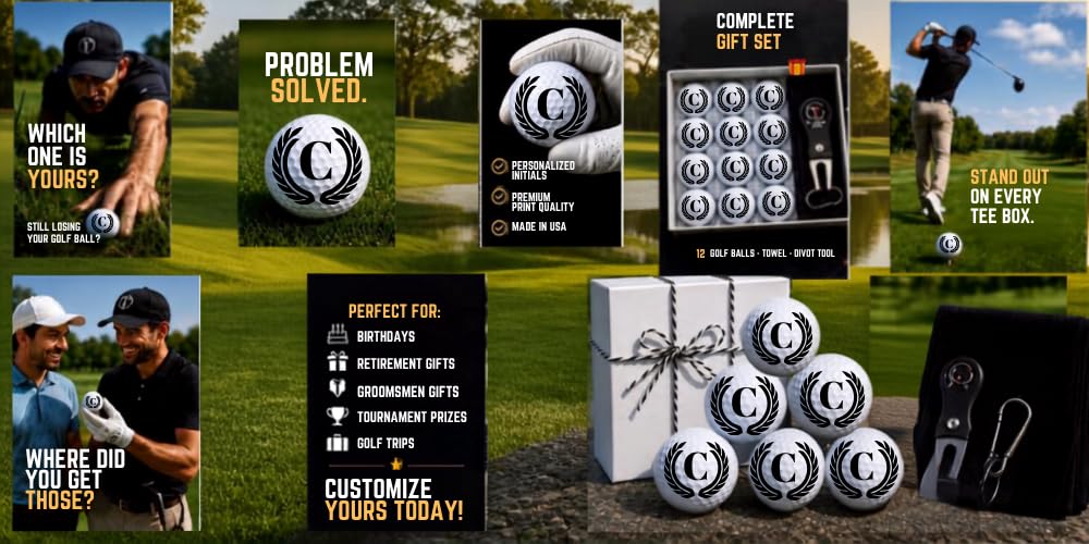 Golf Balls - Black-Wings Golf Balls, Beautiful Designs. Multiple Designs Golf Ball for Gifts & Accessories. Includes Balls,Towel,Divot. 12 Pack