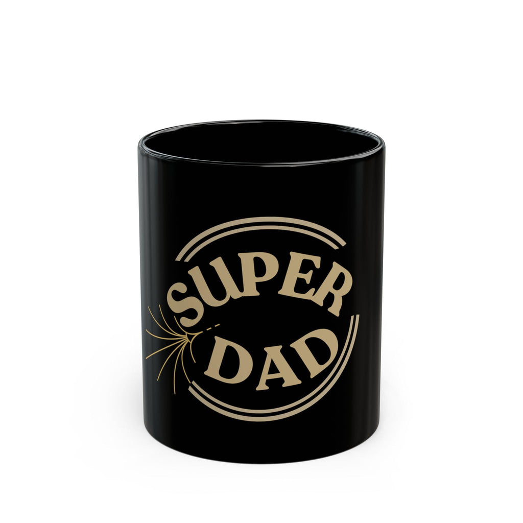 Super Dad Logo Mug | Black Ceramic Coffee Mug