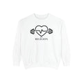 Heartbeat Barbell My Religion Sweatshirt | Fitness Graphic Crewneck
