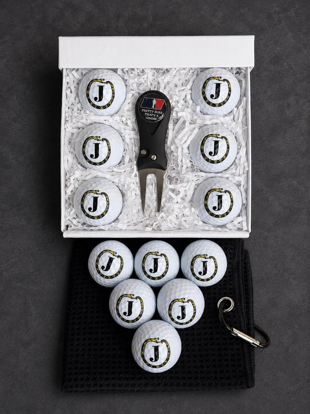 Personalized Golf Balls, Initial Golf Balls Beautiful Designs. Multiple Designs Monogrammed Golf Gifts & Accessories. Includes Balls,Towel,Divot. Pick Yours 12each
