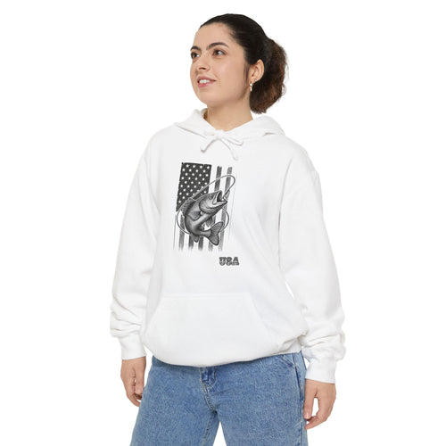 American Flag Bass Hoodie | USA Bass Graphic Pullover