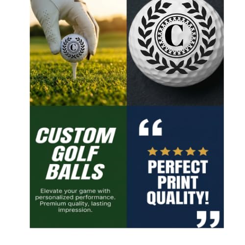 Golf Balls - Wreath Leaves Golf Balls, Beautiful Designs. Multiple Designs Golf Ball for Gifts & Accessories. Includes Balls,Towel,Divot. 12 Pack