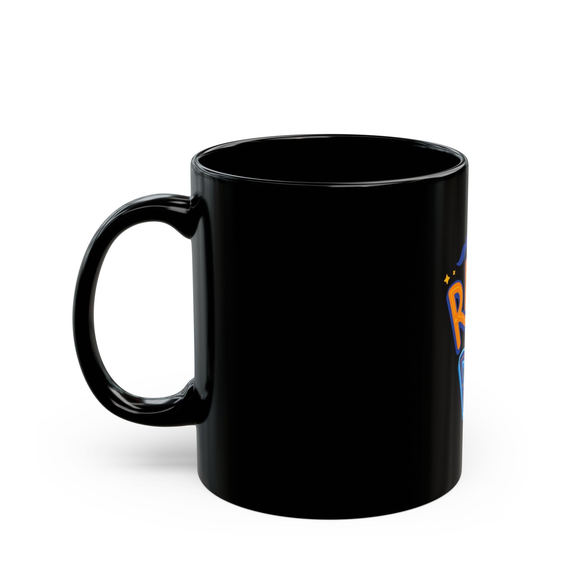 Rad Dad mug | Black ceramic coffee mug, 11oz or 15oz