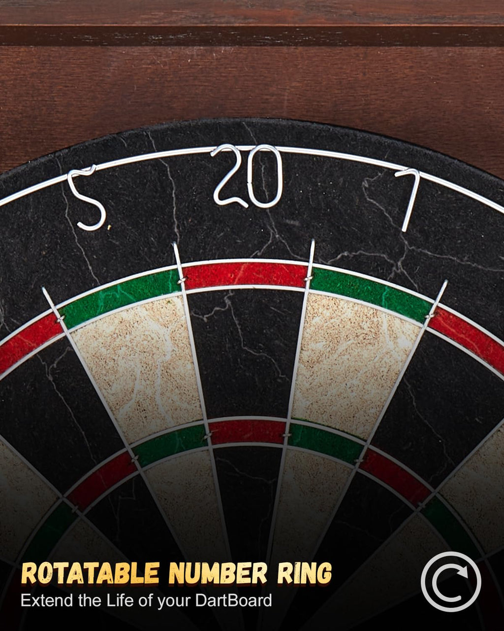 Yirinatek Sisal Dart Board Cabinet Sets, Decorative Dart Boards for Adults [6*Steel Darts] - Wooden Dartboard Cabinet with Integrated Scoreboard for Family Game Rooms (Coffee)
