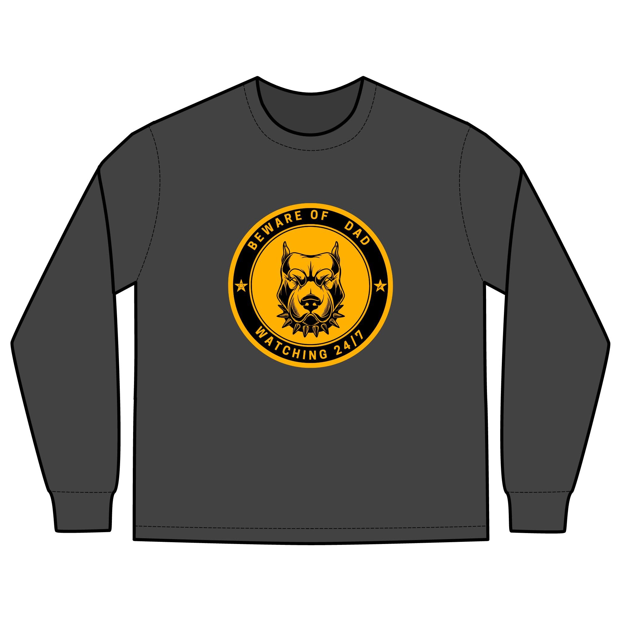 Beware of Dog Emblem Long Sleeve tee | Vintage Watchdog Logo