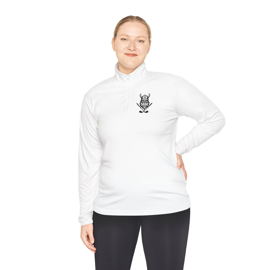 Golf Skull Quarter Zip Pullover | Golfing Viking Logo