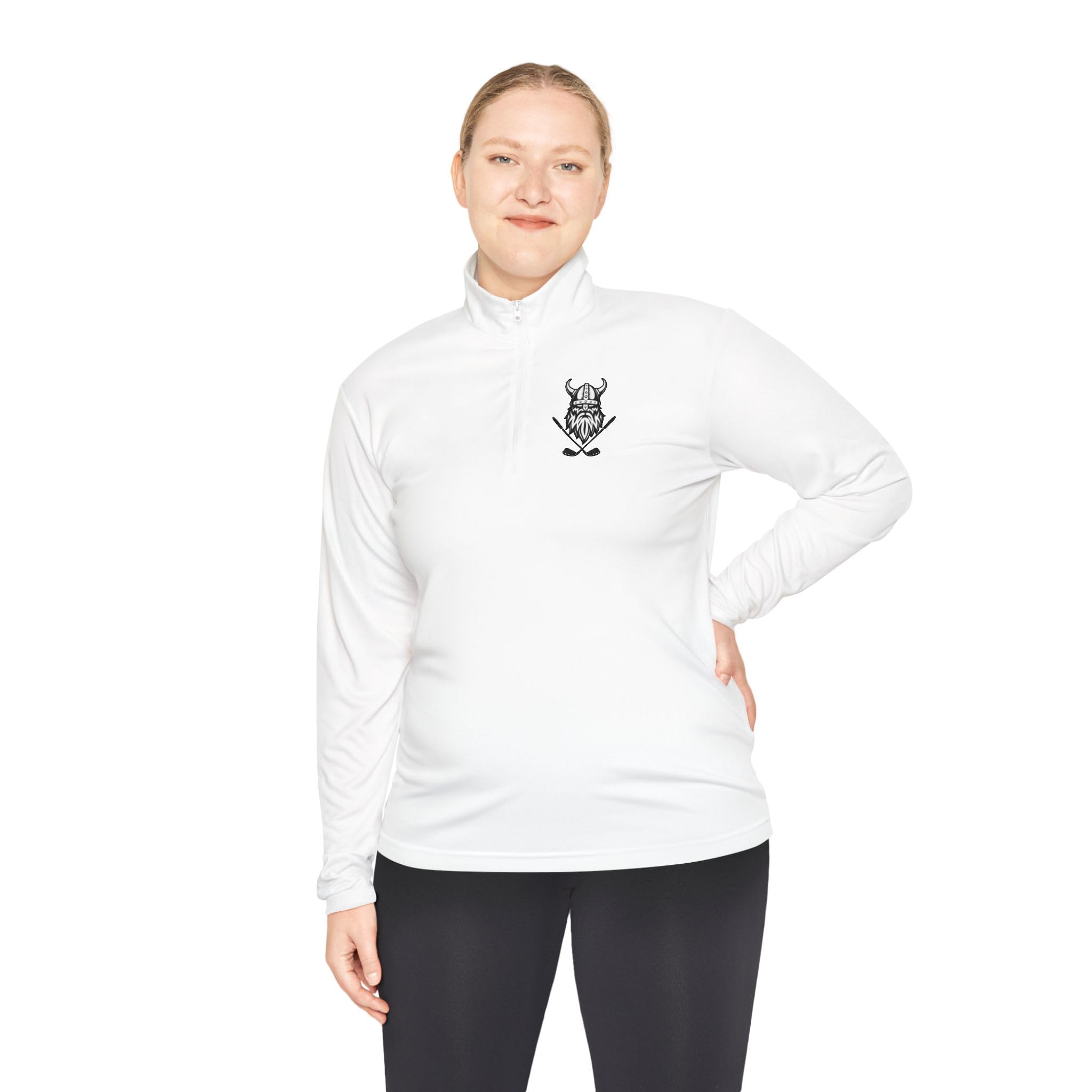 Golf Skull Quarter Zip Pullover | Golfing Viking Logo