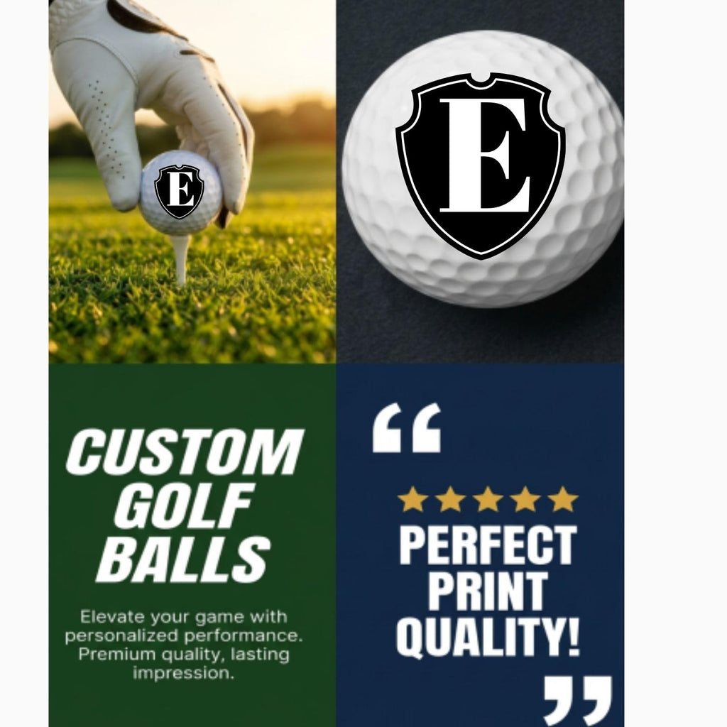 Golf Balls - Black Shield Golf Balls, Beautiful Designs. Multiple Designs Golf Ball for Gifts & Accessories. Includes Balls,Towel,Divot. 12 Pack