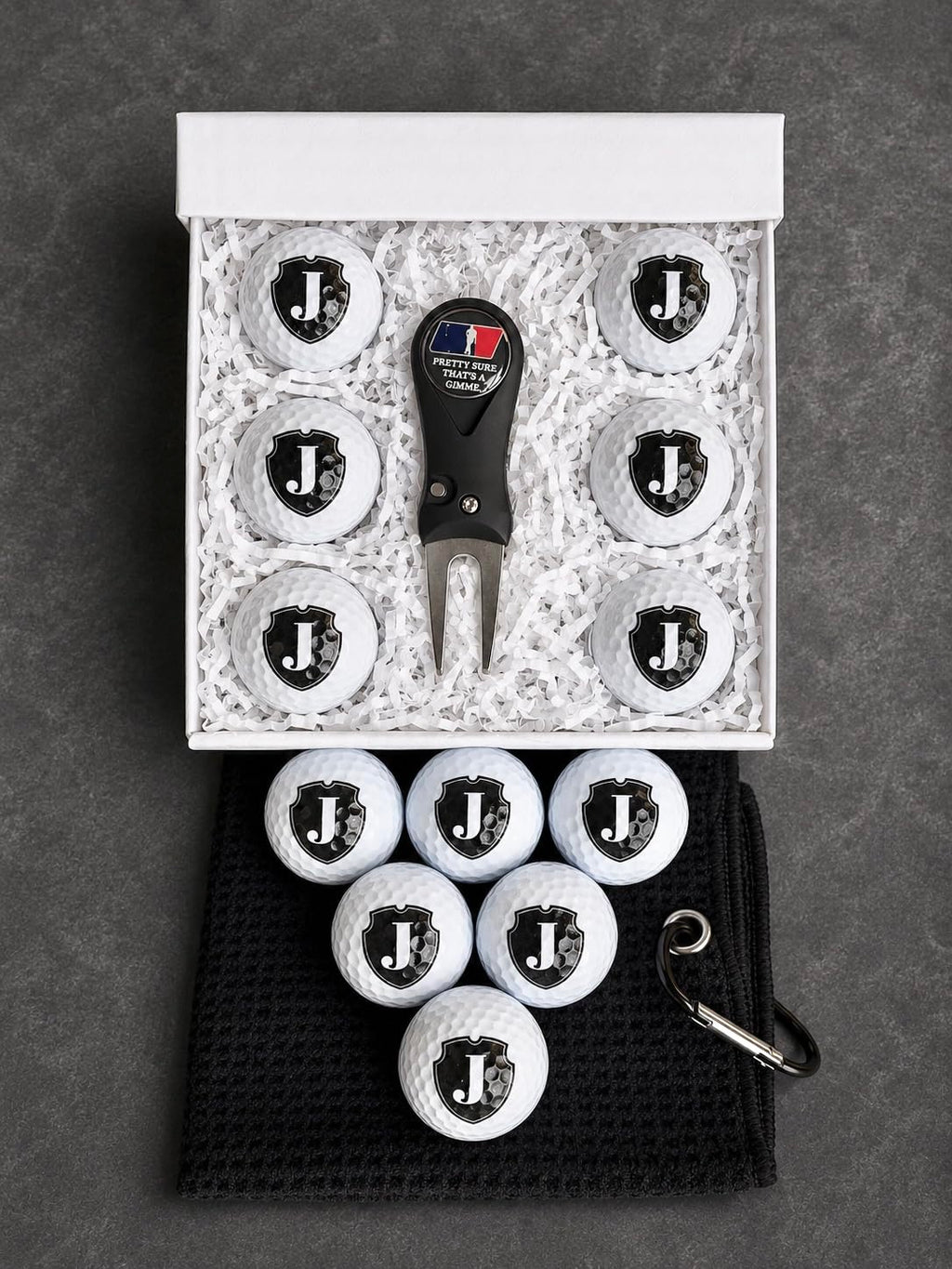 Personalized Golf Balls, Initial Golf Balls Beautiful Designs. Multiple Designs Monogrammed Golf Gifts & Accessories. Includes Balls,Towel,Divot. Pick Yours 12each