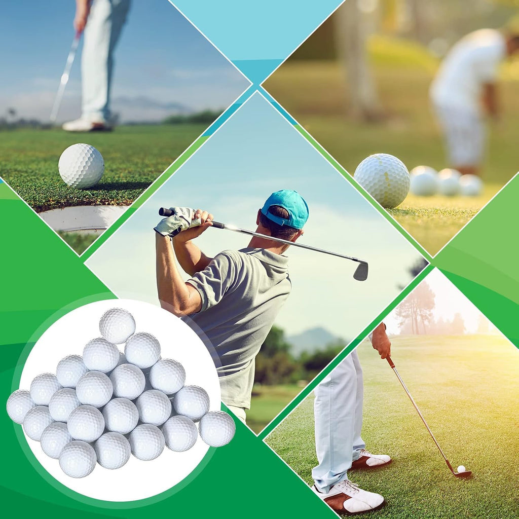 50 Pcs Practice Golf Balls Bulk 45g Solid Rubber Golf Training Balls High Bounce Performance for Hit Away Swing Driving Range Indoor Outdoor Training Balls