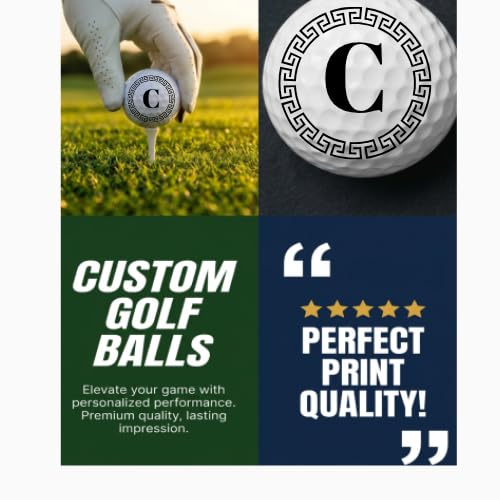 Golf Balls - Greek Ring Golf Balls, Beautiful Designs. Multiple Designs Golf Ball for Gifts & Accessories. Includes Balls,Towel,Divot. 12 Pack