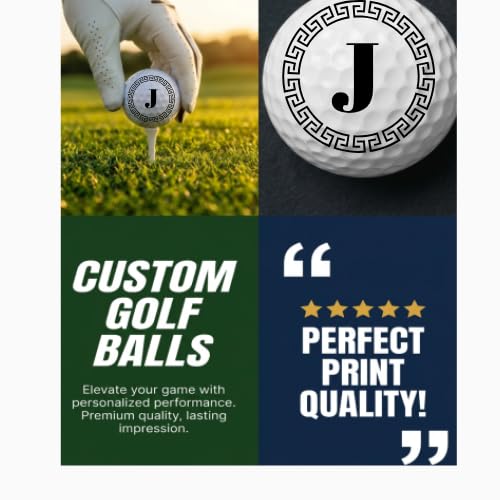 Golf Balls - Greek Ring Golf Balls, Beautiful Designs. Multiple Designs Golf Ball for Gifts & Accessories. Includes Balls,Towel,Divot. 12 Pack