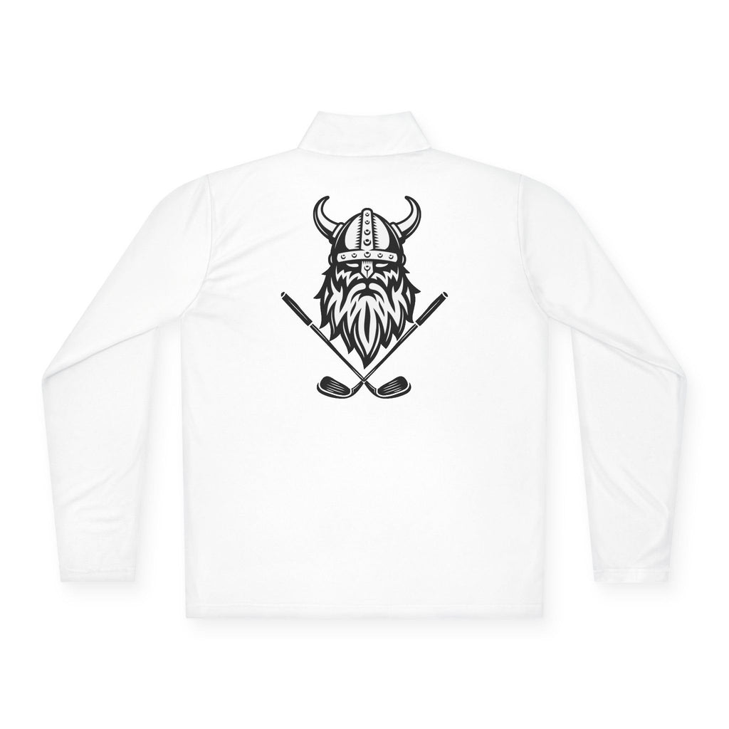Golf Skull Quarter Zip Pullover | Golfing Viking Logo
