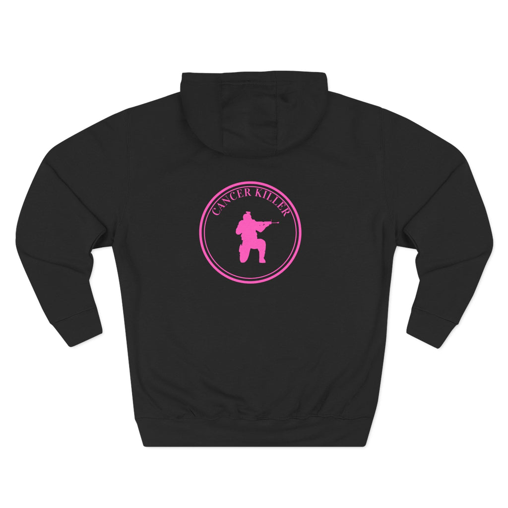 Cancer KLR silhouette hoodie | Pink cancer awareness hoodie