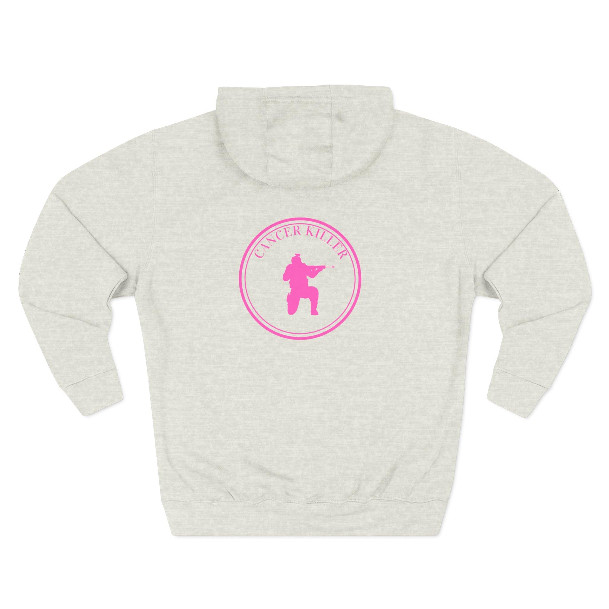 Cancer KLR silhouette hoodie | Pink cancer awareness hoodie